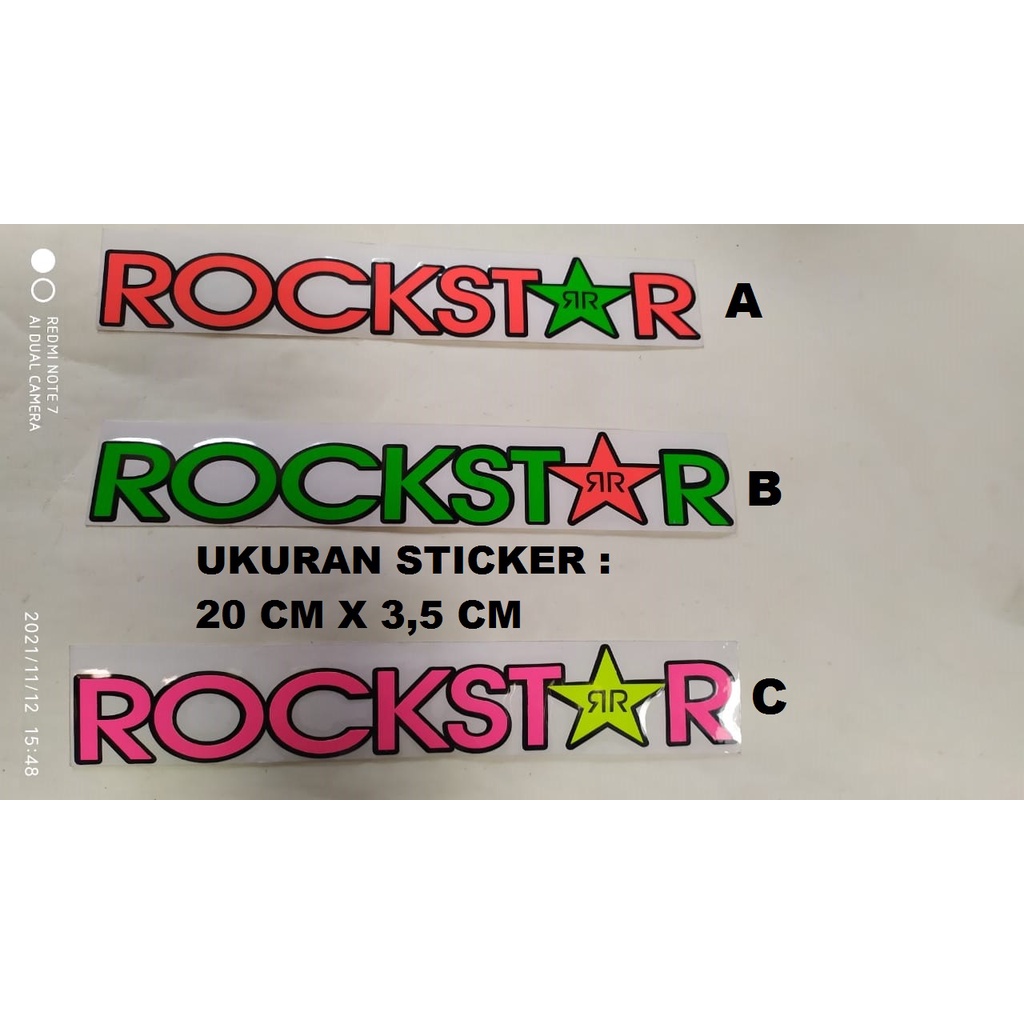 Jual STIKER CUTING ROSKSTAR WARNA 20 X 3.5 CM | Shopee Indonesia