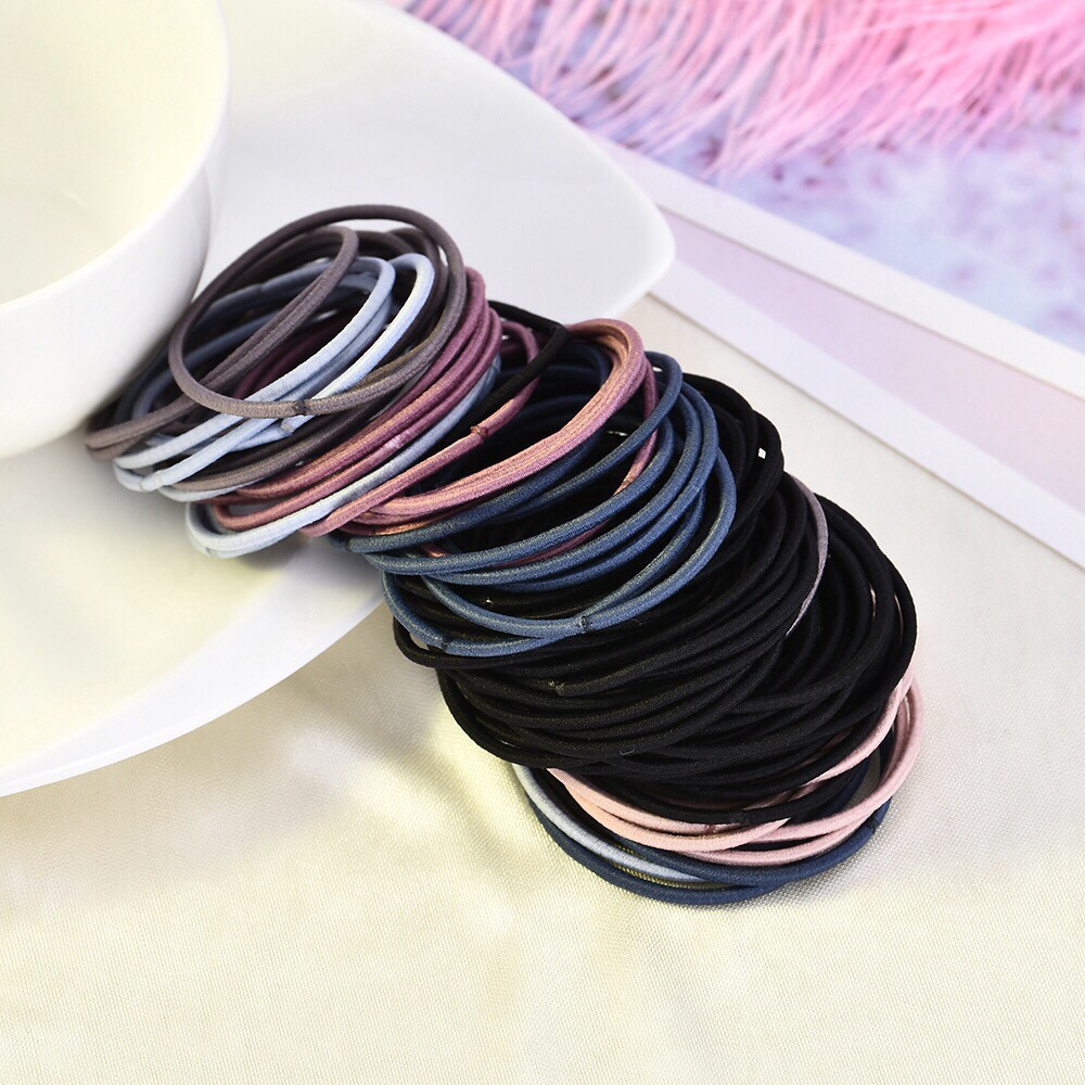 Jual CB628 - Daily Hair Rubber Bands 100pcs (Karet Rambut fashion polos ...