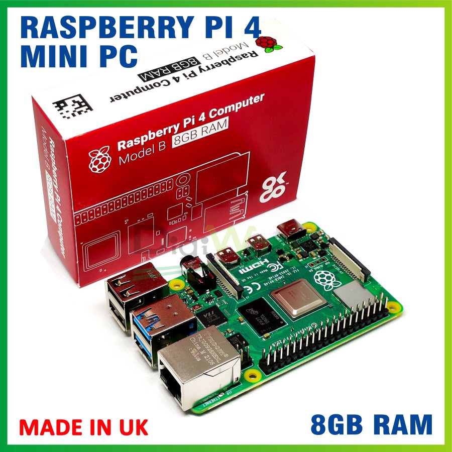 Jual Raspberry Pi4 Raspberry Pi 4 Model B 8GB RAM Made In UK | Shopee ...