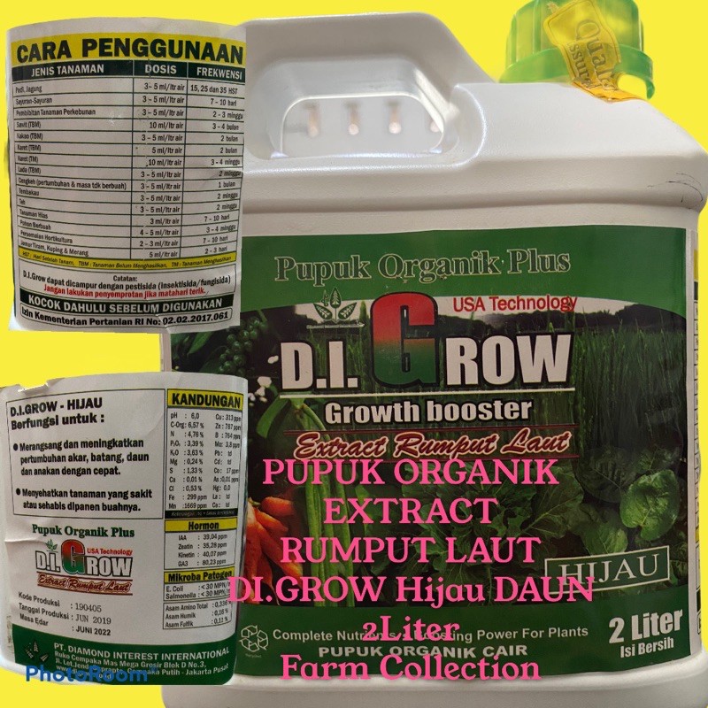 Jual Pupuk Organik Di Grow Hijau Liter Extract Rumput Laut Cocok Untuk