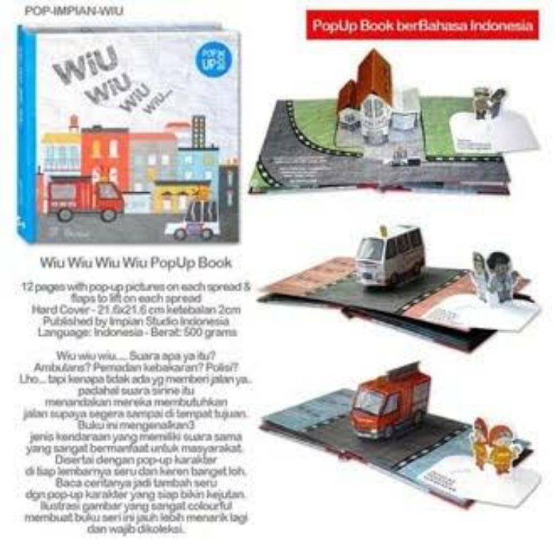 Jual Pop Up Book Buku Anak Wiu Wiu - Impian Studio - Buku Interaktif ...