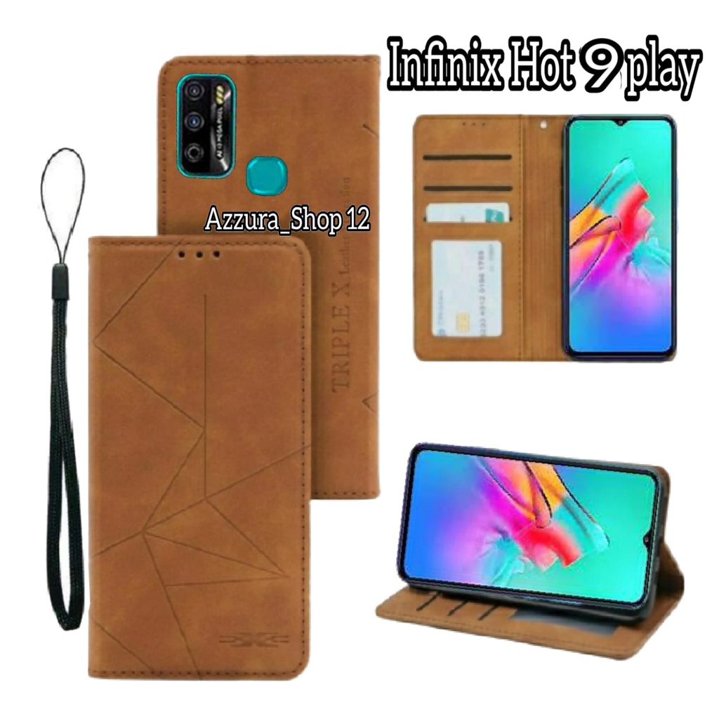 Jual Case Flip Leather 03 For INFINIX HOT PLAY Case Flip Wallet