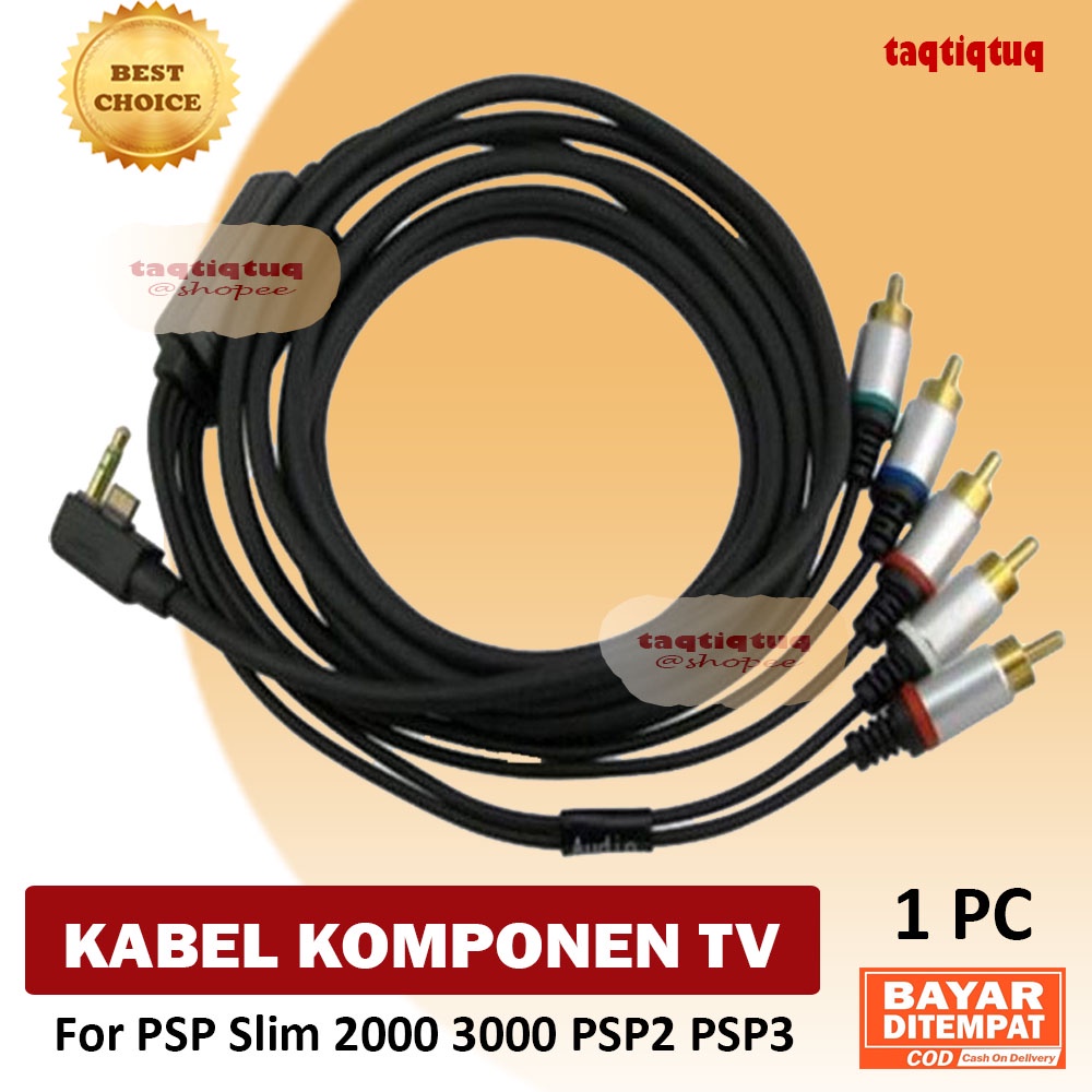 Jual Kabel Komponent Tv Out Sony PSP Slim 2000 3000 Av Cable Component ...