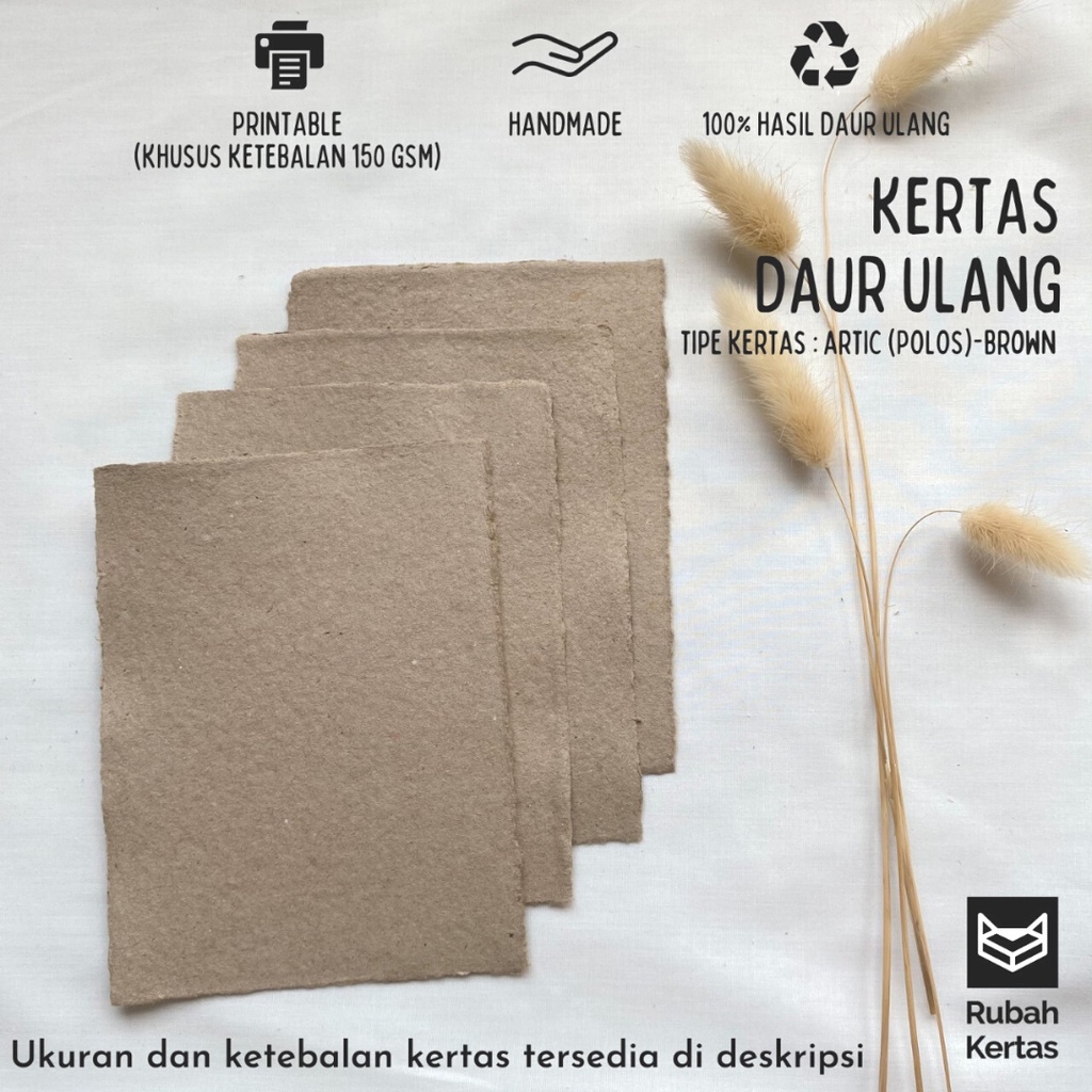 Jual Kertas Daur Ulang Variant Artic Polos Warna Wood Brown Coklat Kayu Shopee Indonesia