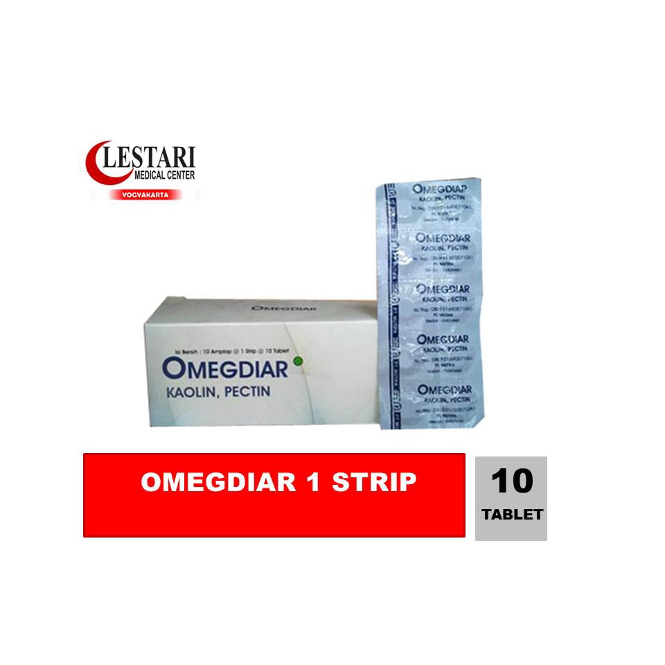 Jual omegdiar kaolin pectin 1 strip / 10 tablet / diare bab cair Shopee Indonesia