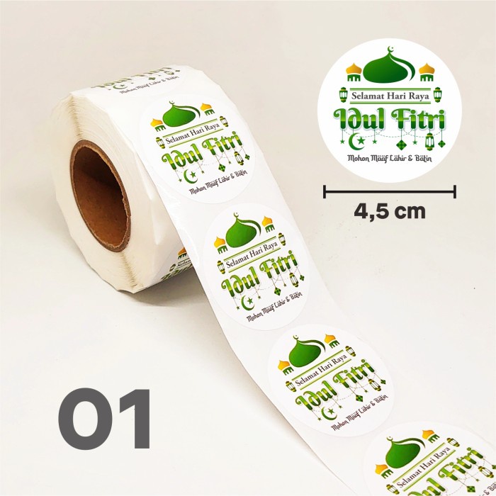 Jual Sticker Selamat Idul Fitri Stiker Label Toples Dus Kemasan Hampers ...