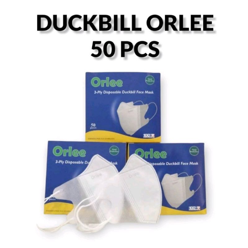 Jual Masker DUCKBILL Orlee 3ply | Isi 50 | EARLOOP|PUTIH-ABU-HITAM ...