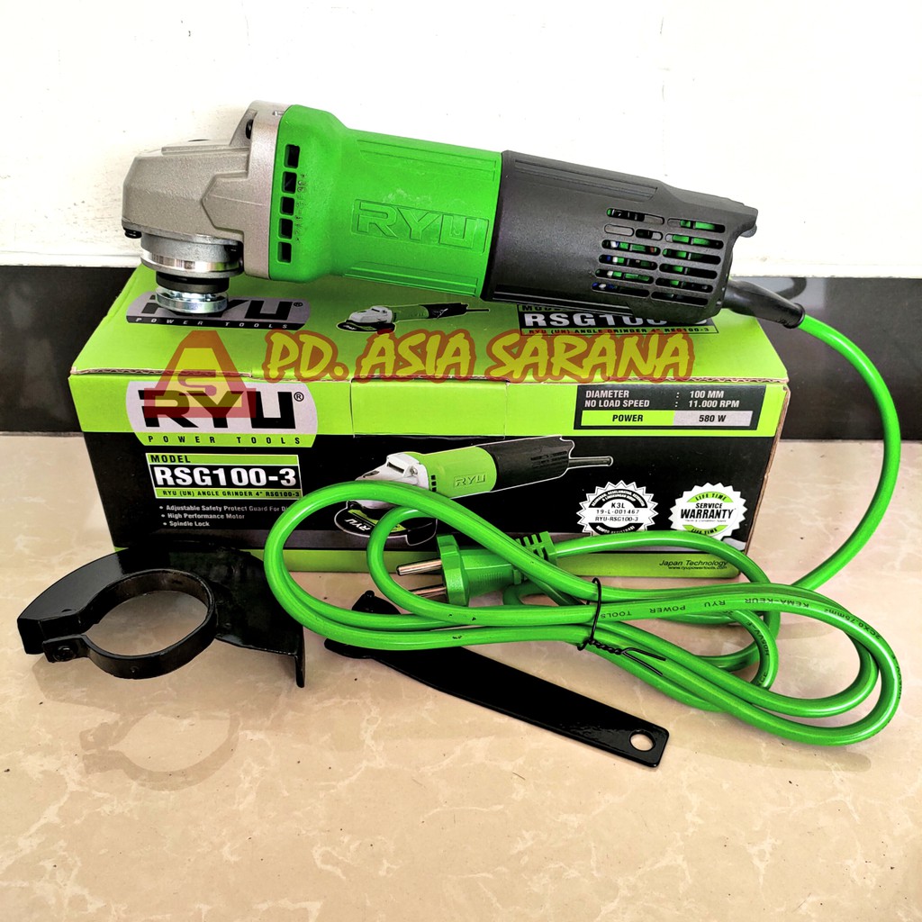 Jual Mesin Gerinda Tangan Inch Ryu Rsg Gurinda Angle Grinder Ori Shopee Indonesia