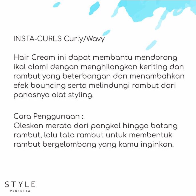Jual INSTA-CURLS Curly/Wavy Hair Cream- Styling Cream untuk Rambut ...