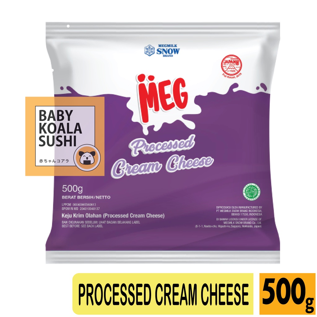 Jual MEG CHEESE Processed Cream Cheese 500g Halal | Shopee Indonesia