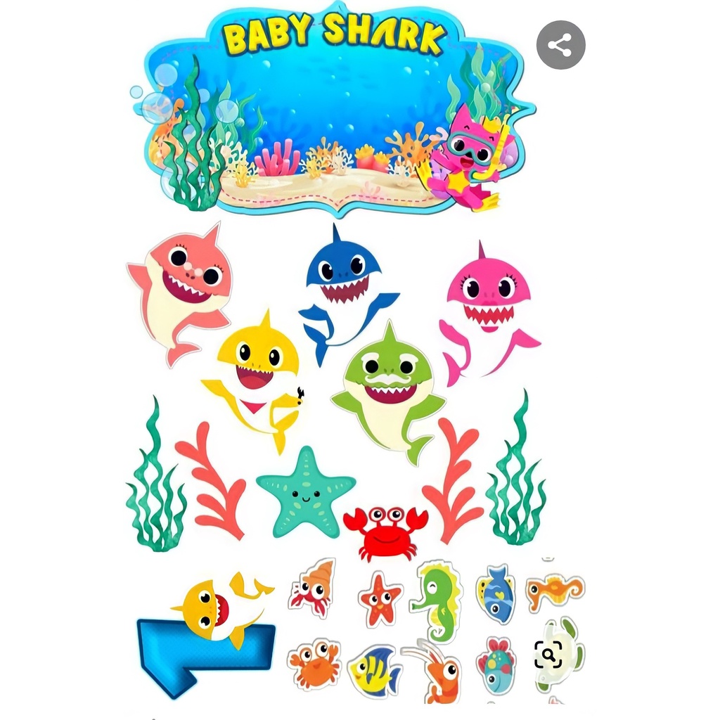 Jual Topper Kue Ulang Tahun - Baby Shark | Shopee Indonesia