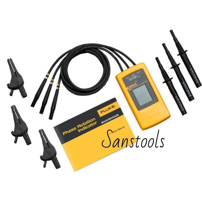 Tester Di Rotazione Fase Fluke 9040 Trifase, Con Accessori, CAT III/IV, 700V, Nuovo USA - Foto 4