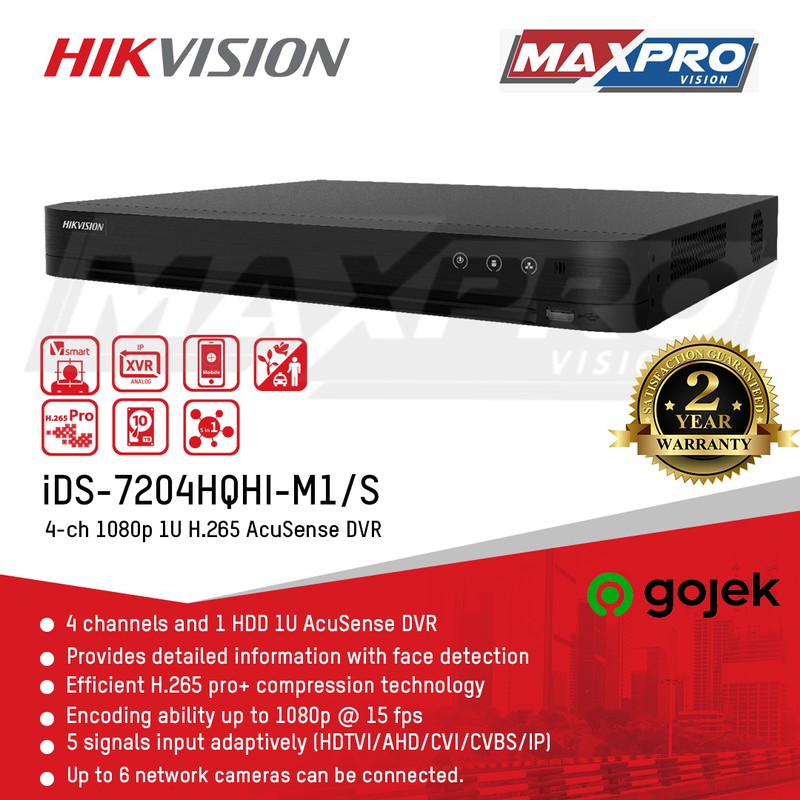 Jual IDS-7204HQHI-M1/S - HIKVISION DVR 4 CH | Shopee Indonesia