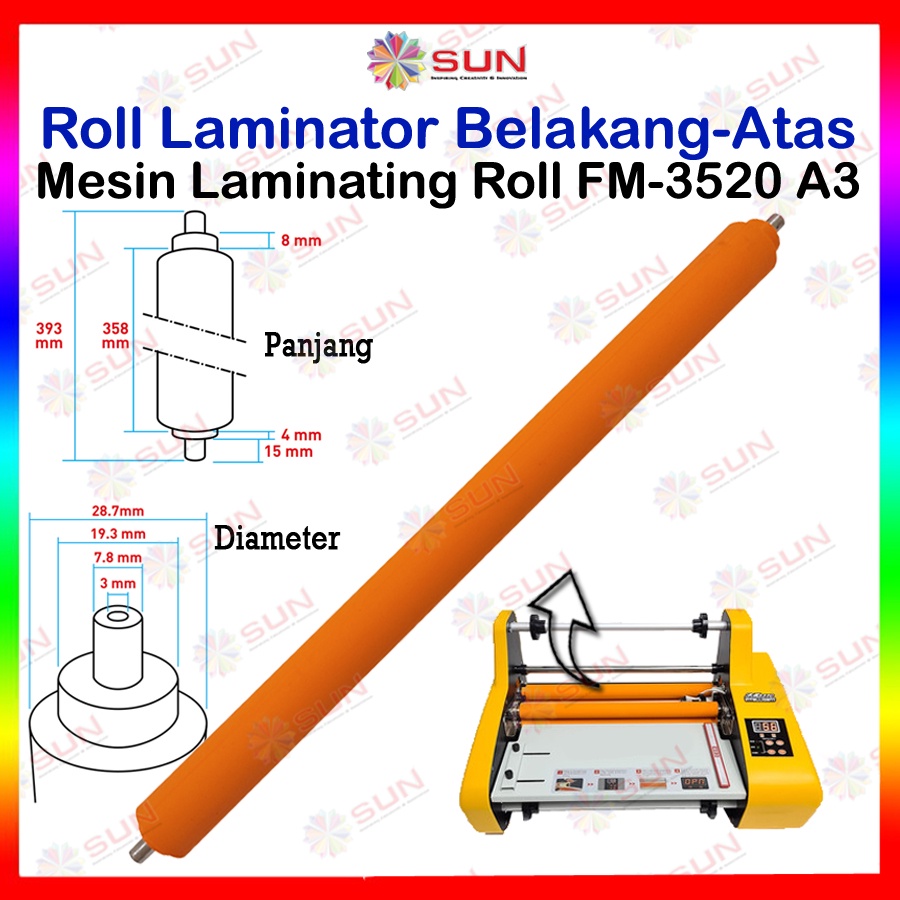 Jual Spare Part Laminator Roll FM3510 FM3520 Roller Film Laminasi