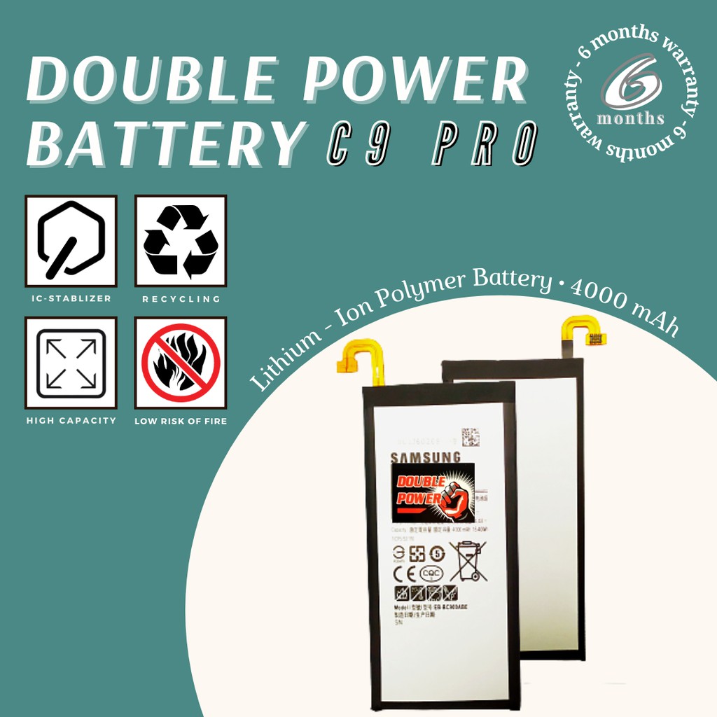 Jual BATTERY DOUBLE POWER SAMSUNG C-9 PRO C-900 C9 C900 4000mAh ...