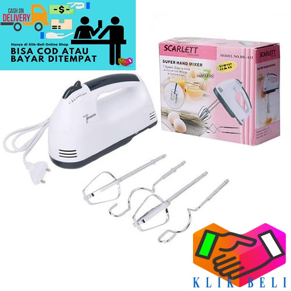 Jual Scarlett Mixer Tangan Listrik 7 Speed Kecepatan Hand Mixer