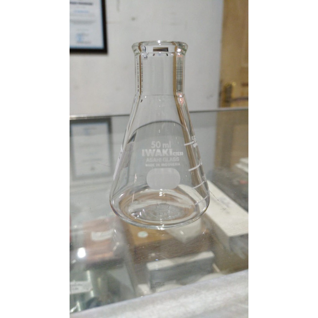 Jual Erlenmeyer Erlenmeyer Flask Conical Glass Iwaki 50 Ml Shopee Indonesia 3097