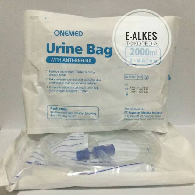 Jual URINE BAG ONEMED TVALVE (BH) / URINE BAG TVALVE / KANTONG URIN