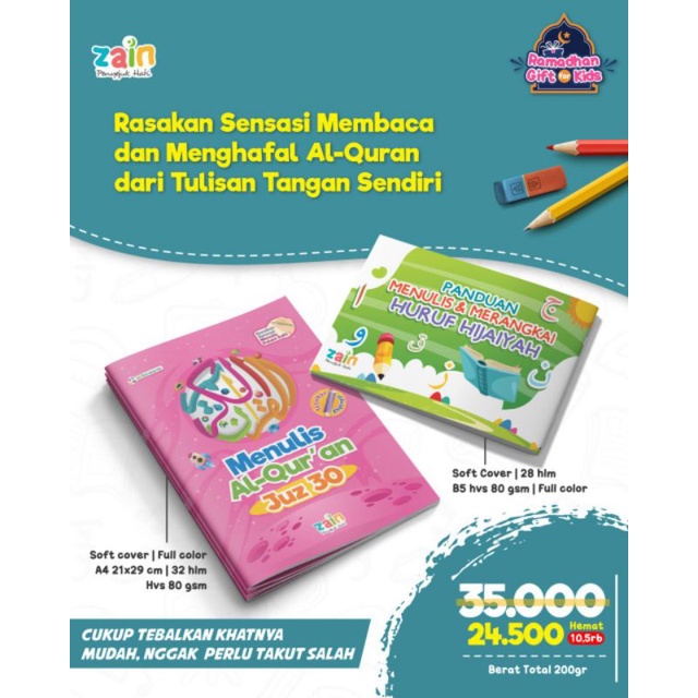 Jual MENULIS AL-QUR'AN JUZ 30 + Panduan Menulis & Merangkai Huruf ...