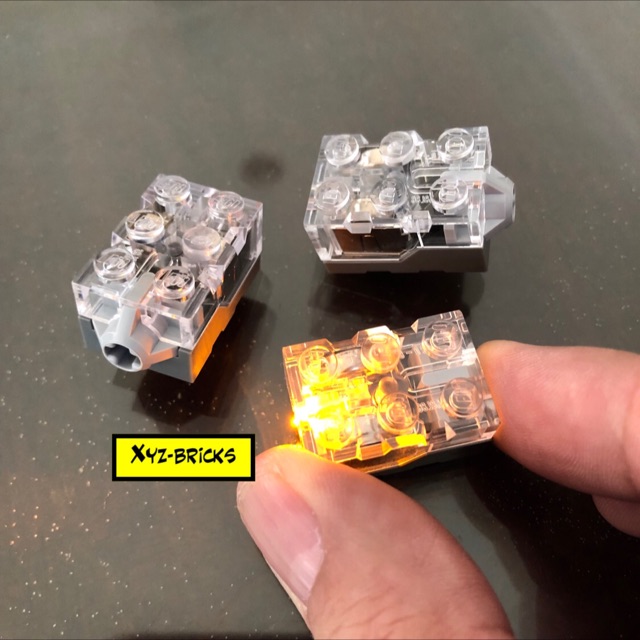 LEGO PARTS 6121787 Light Brick Fx Light 2x3x1 1 3 Yellow Transparent