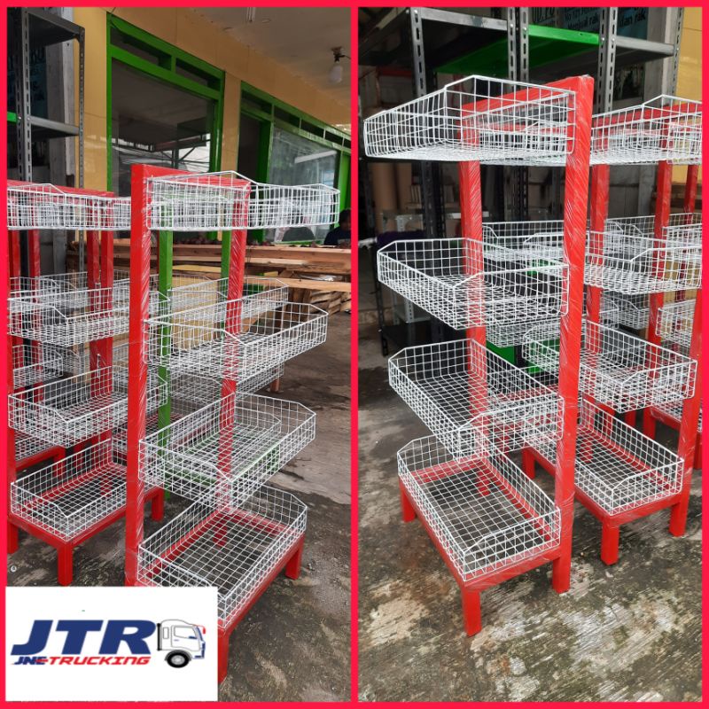 Jual RAK KERANJANG SNACK RAK WARUNG SERBAGUNA | Shopee Indonesia