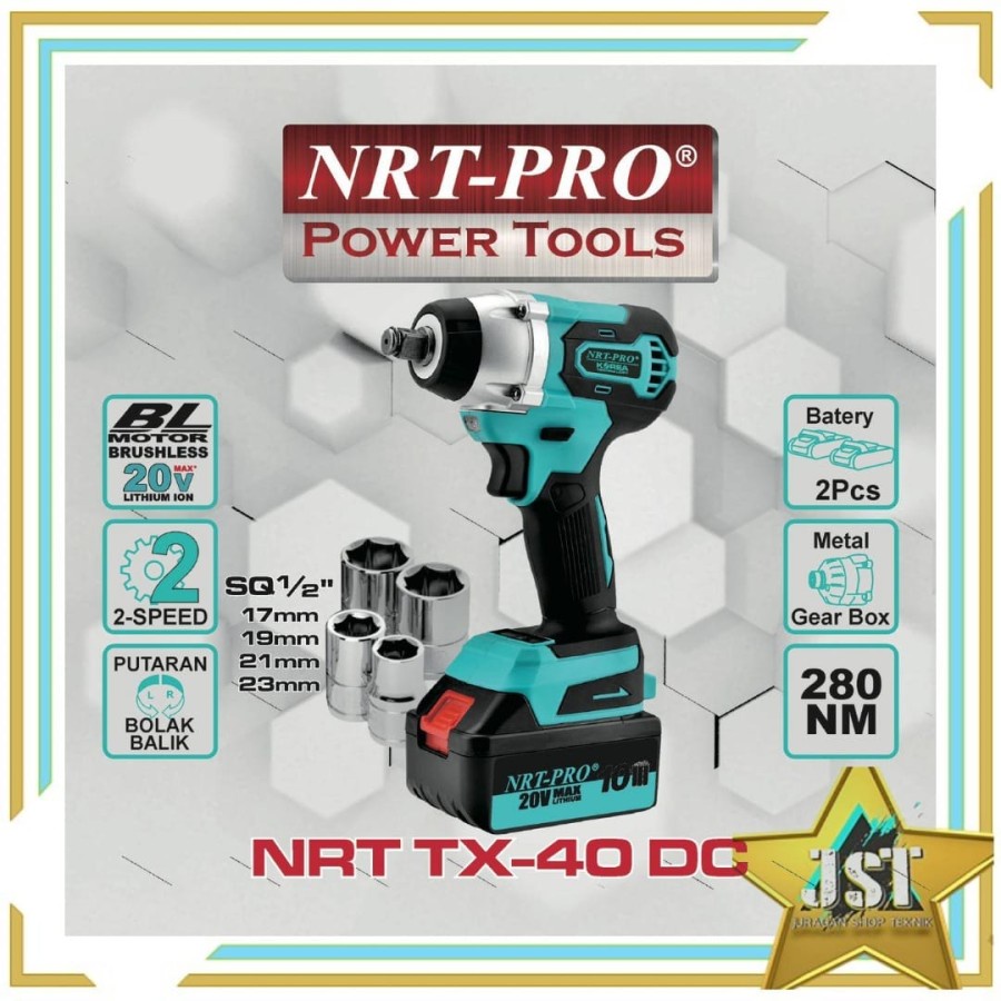 Jual Nrt Pro Impact Driver Drill Cordless Tx Dc Bor Sekrup Baterai