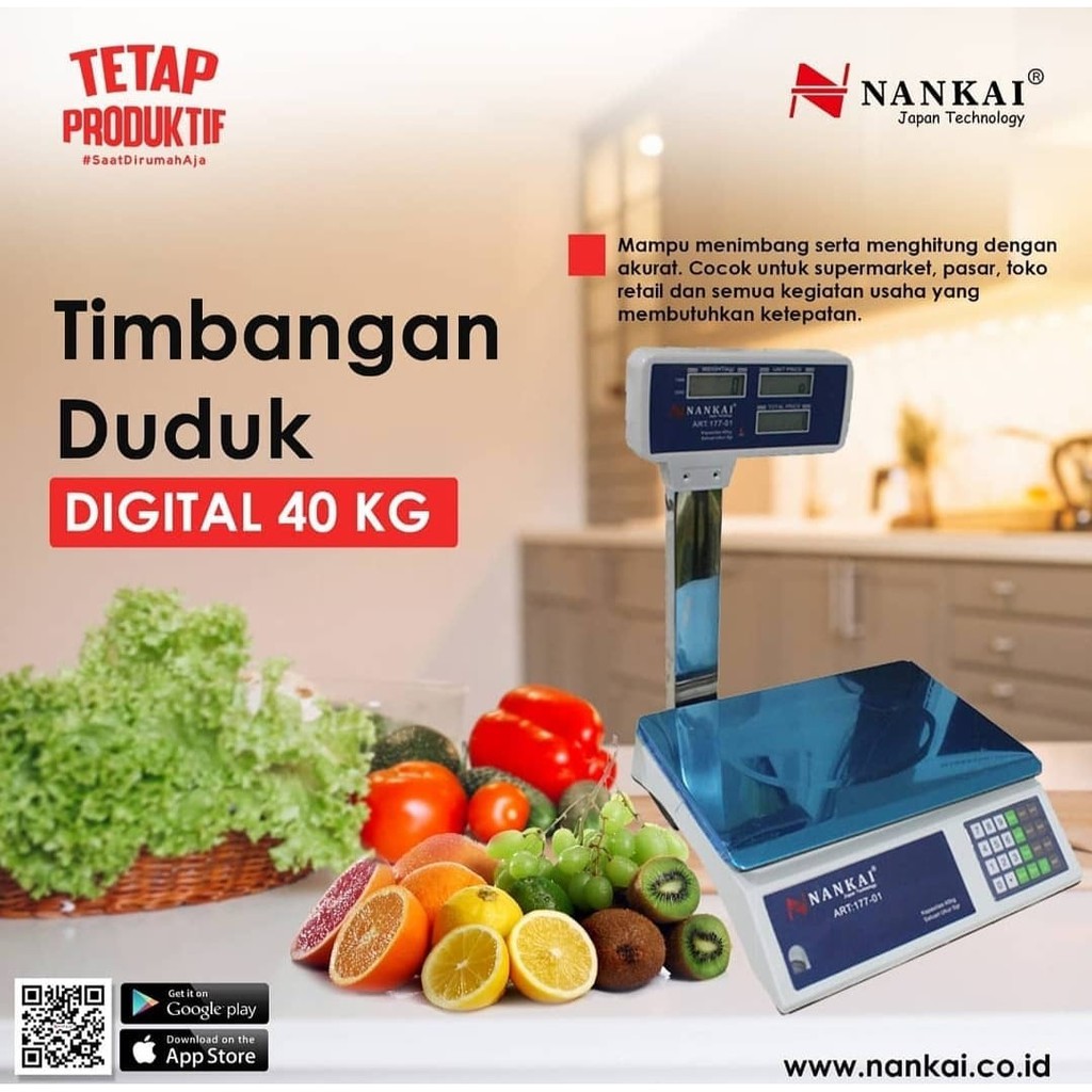 Jual Nankai Timbangan Duduk Digital 40kg 40 Kg Promo Dengan Tiang