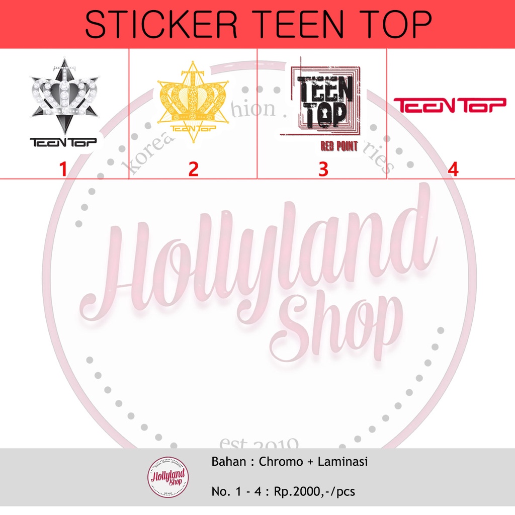Jual Sticker Teen Top Logo part 1 (5pcs Sticker) | Shopee Indonesia