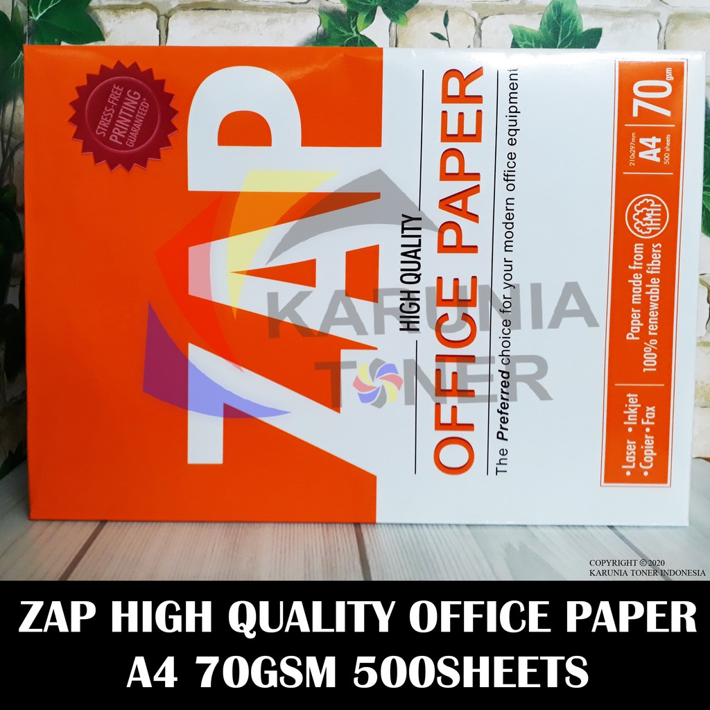 Jual ZAP Paper Kertas HVS A4 70gr 70 Gram Fotokopi Fotocopy Print ...
