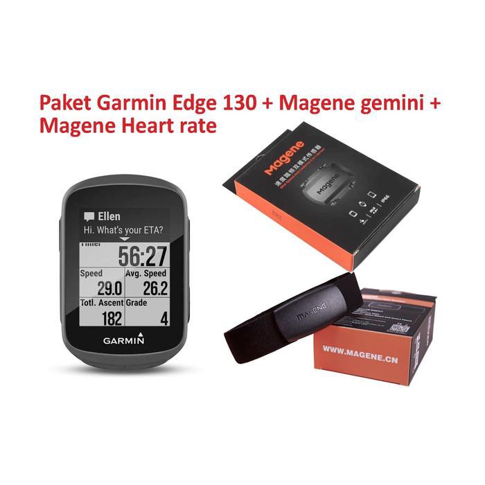 Jual Paket garmin edge 130 + magene gemini + magene heart rate Shopee