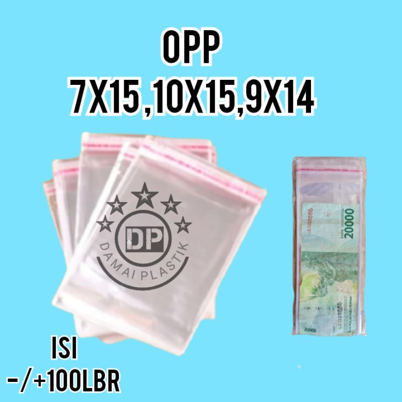 Jual Plastik Opp Lem Uang Kertas Opp Roti Acc 7x15 10x15 9x14 6x18 12x15 Buket Uang 5x17 9752