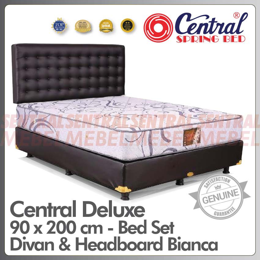 Jual spring bed central deluxe central spring bed bedset headboard