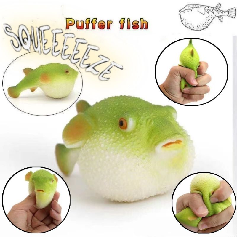 Jual Squishy Anti Stress Ikan PufferFish Splat Toy Shopee Indonesia