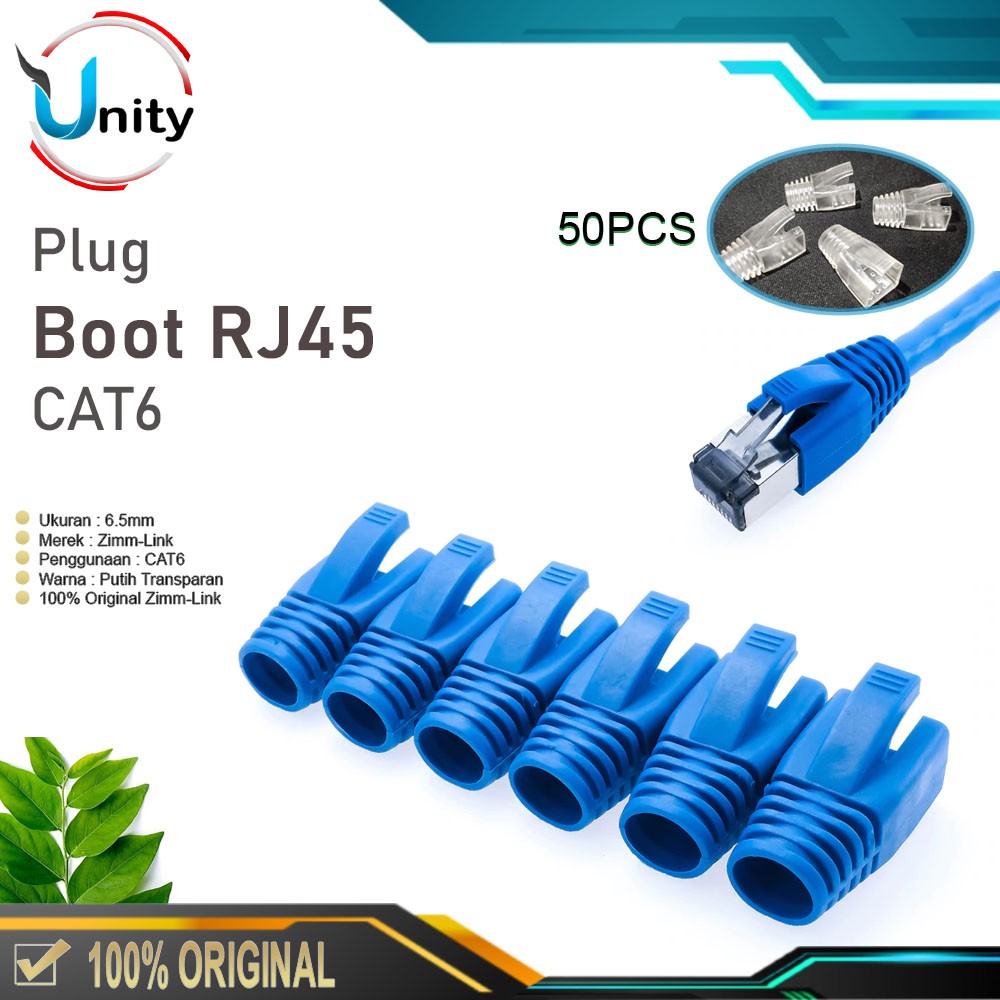 Jual Plug Boot Konektor RJ 45 FTP UTP CAT6 Plugboot Connector RJ45 Cat ...