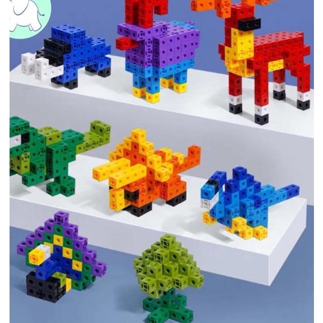 Jual ` A8A Math Link Cubes 2x2 cm Puzzle Linking Mathlink 100 pcs ...