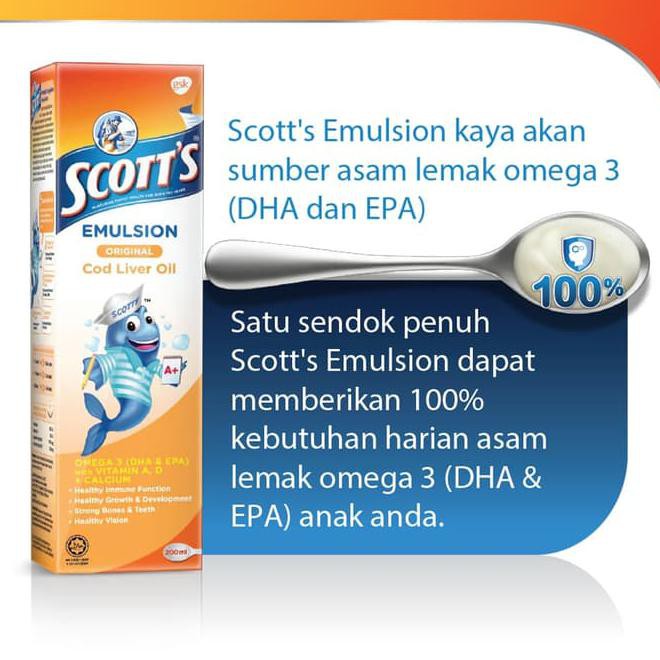 Jual Scott’S Emulsion Vita Rasa Jeruk Dengan Vit A Dan D+Kalsium 400Ml ...