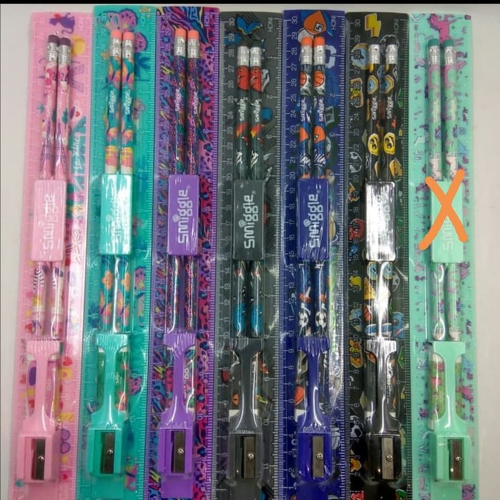 Jual SMIGGLE COMBO RULER - PENGARIS PENSIL PENGHAPUS RAUTAN SET SMIGGLE ...