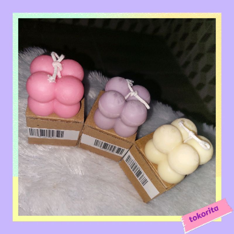 Jual Bubble Candle Cube Korea Aesthetic Korean Candle / Scented