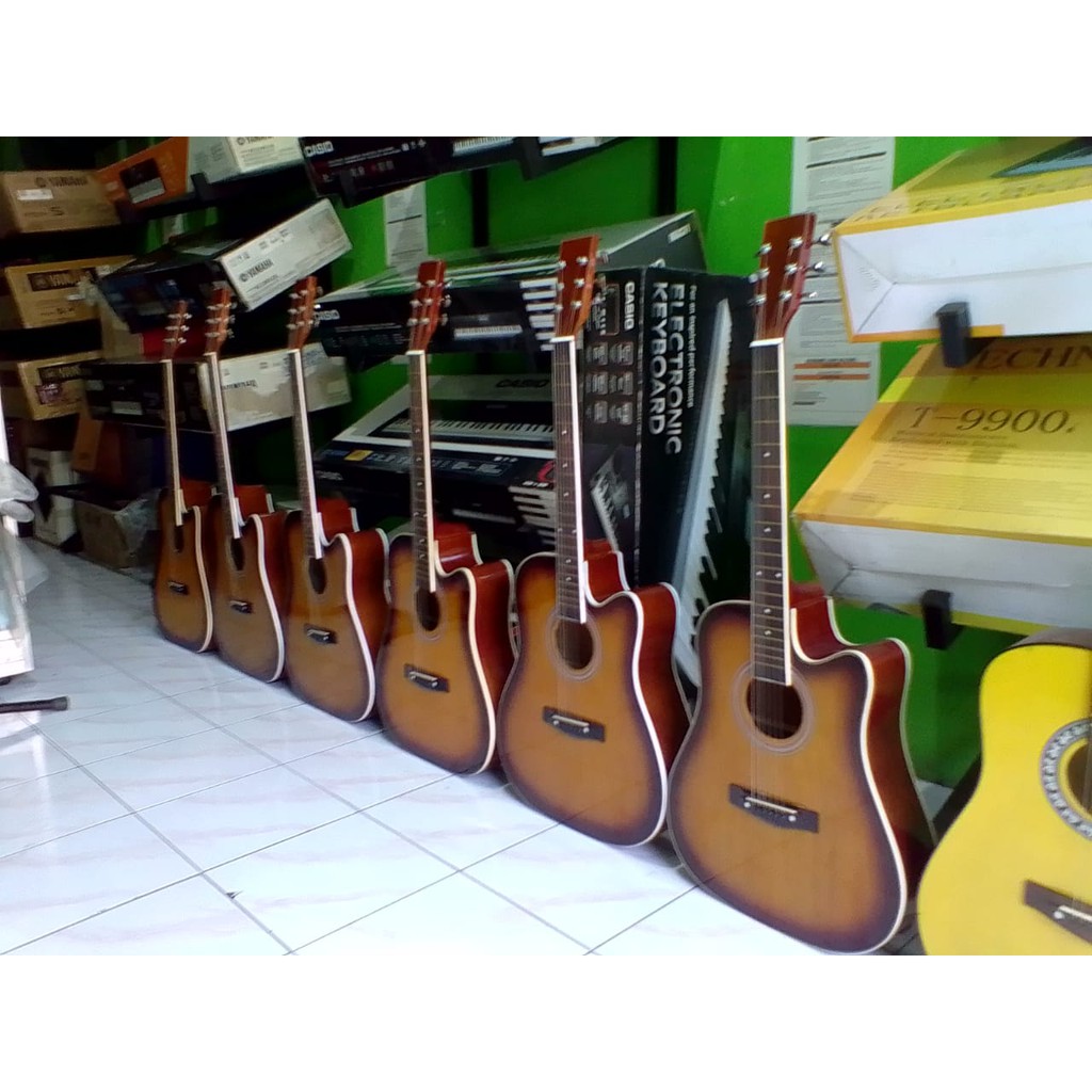 Jual gitar akustik jumbo tanam besi string | Shopee Indonesia