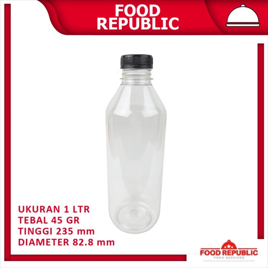 Jual BOTOL KALE 1 LTR TEBAL 45 GR PLASTIK BOTTLE PLASTIC MINUMAN CAFE ...