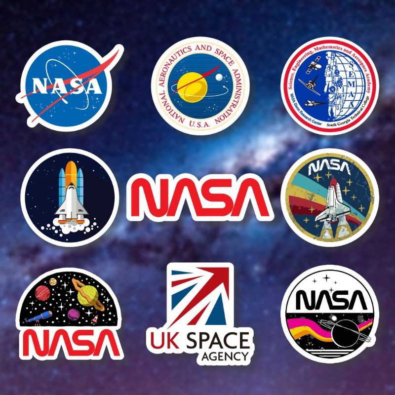 Jual stiker pack sticker nasa helm lemari kulkas motor | Shopee Indonesia