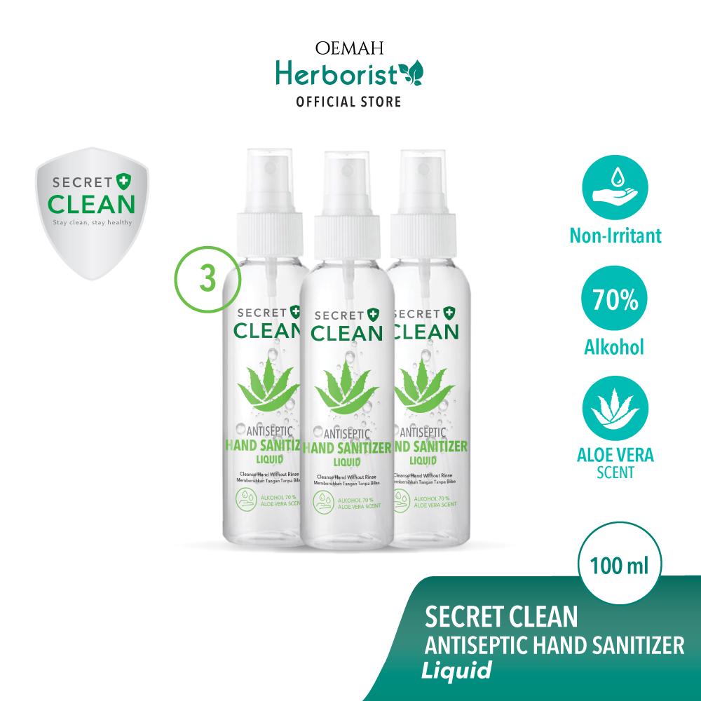 Jual Secret Clean Hand Sanitizer Spray 100ml - 3pcs | Shopee Indonesia