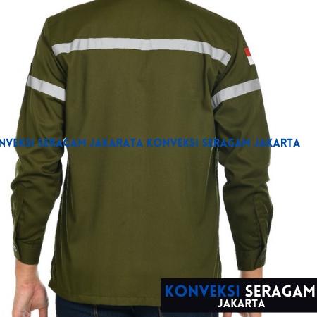 Jual Baju Kemeja Safety K3 Lengan Panjang Seragam Kerja Atasan Wearpack Werpack Werpak Proyek