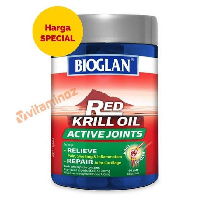 Jual MANJUR BIOGLAN RED KRILL OIL ACTIVE JOINTS 60 SOFT KAPSUL