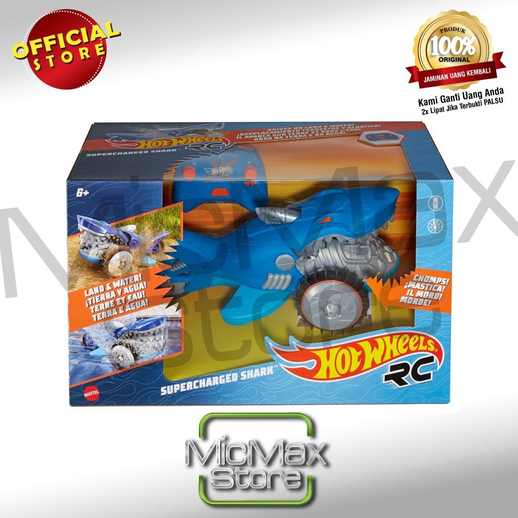 Jual PRODUK- HOT WHEELS HOTWHEELS RC SUPERCHARGED SHARK VEHICLE REMOTE