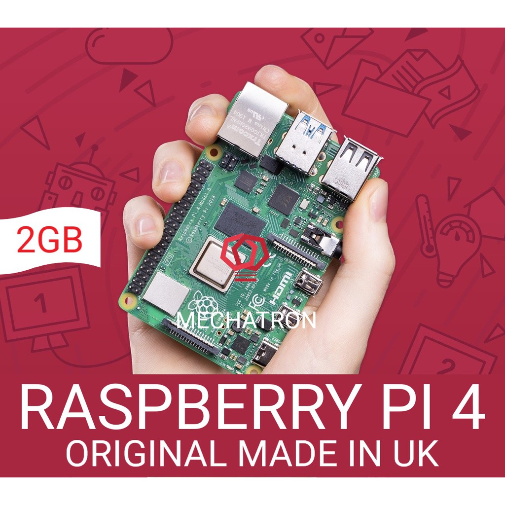 Jual Raspberry Pi 4 Model B 2GB MADE IN UK | Shopee Indonesia