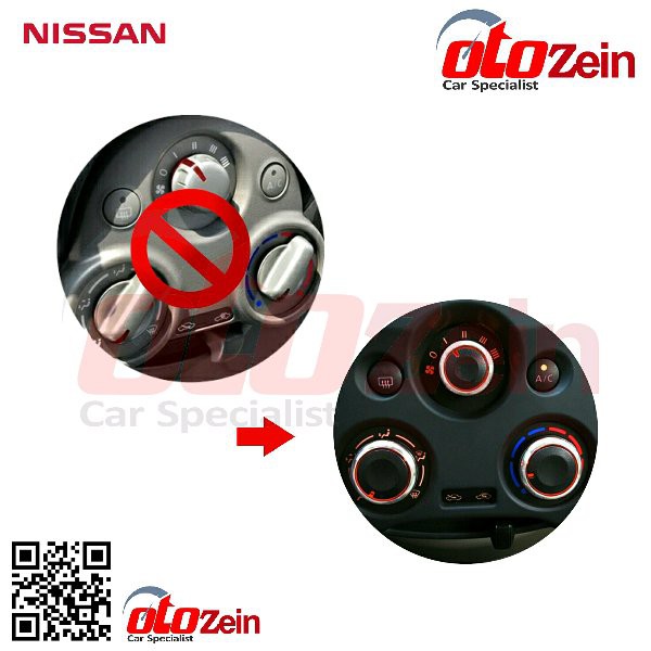 Jual Knob AC Variasi Nissan March Almera Switch Air Conditioner Knop