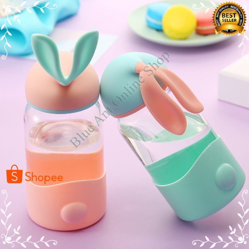 Jual Botol minum rabbit / botol minuman/botol air minum kaca | Shopee ...