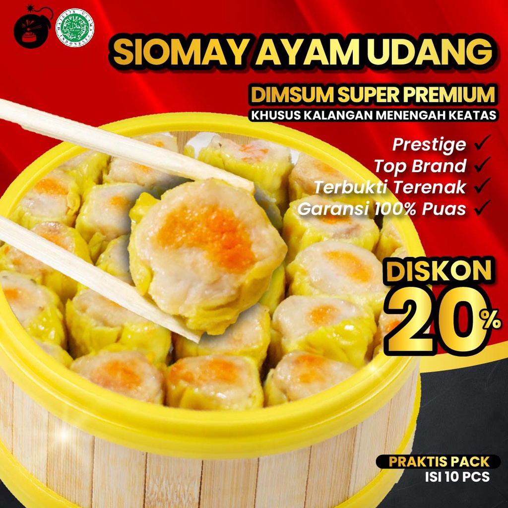 Jual Dimsum Siomay Siomay Ayam Udang Isi 10 Pcs Frozen Food Halal