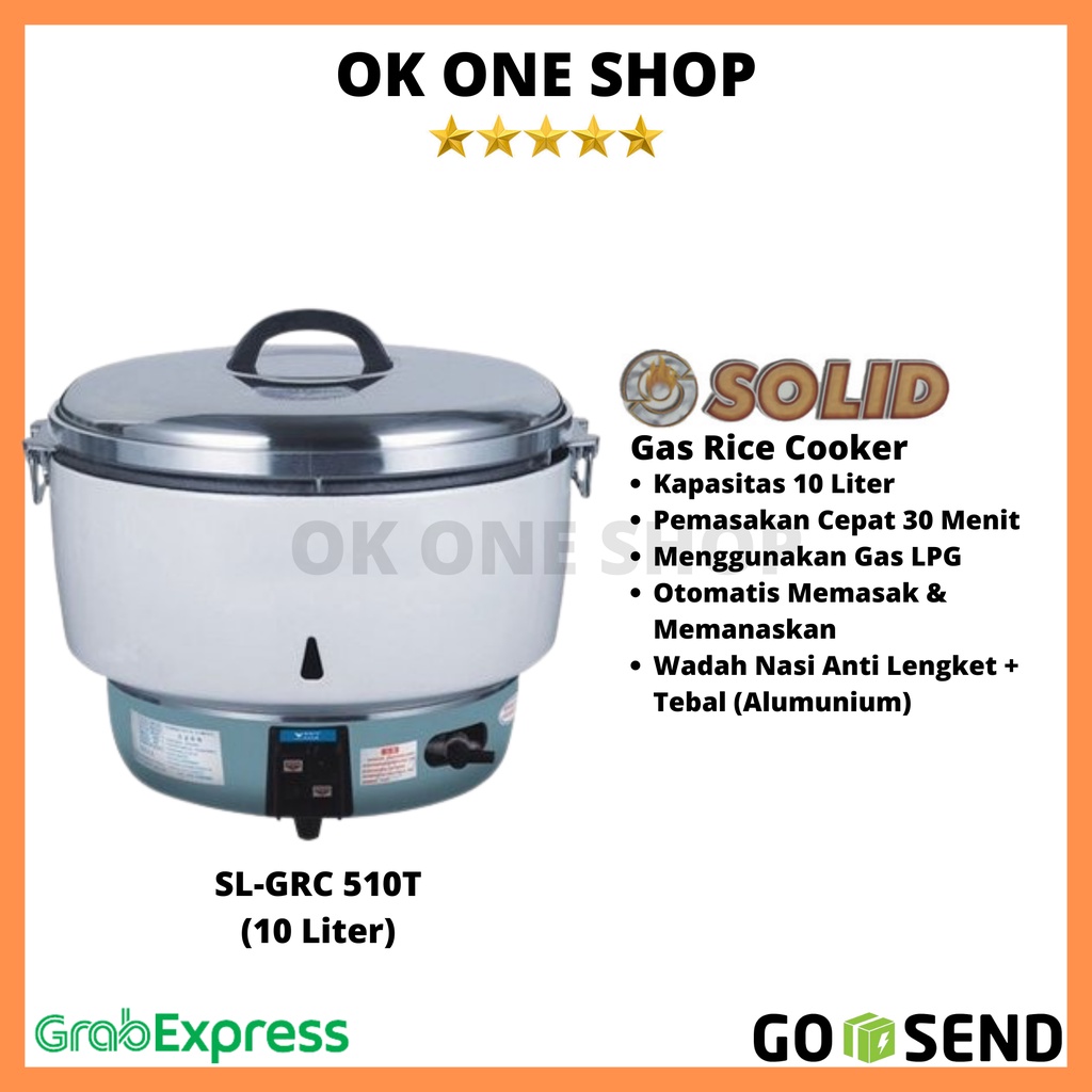 Jual SOLID Rice Cooker Gas SL-GRC 510T (10 Liter) | Shopee Indonesia